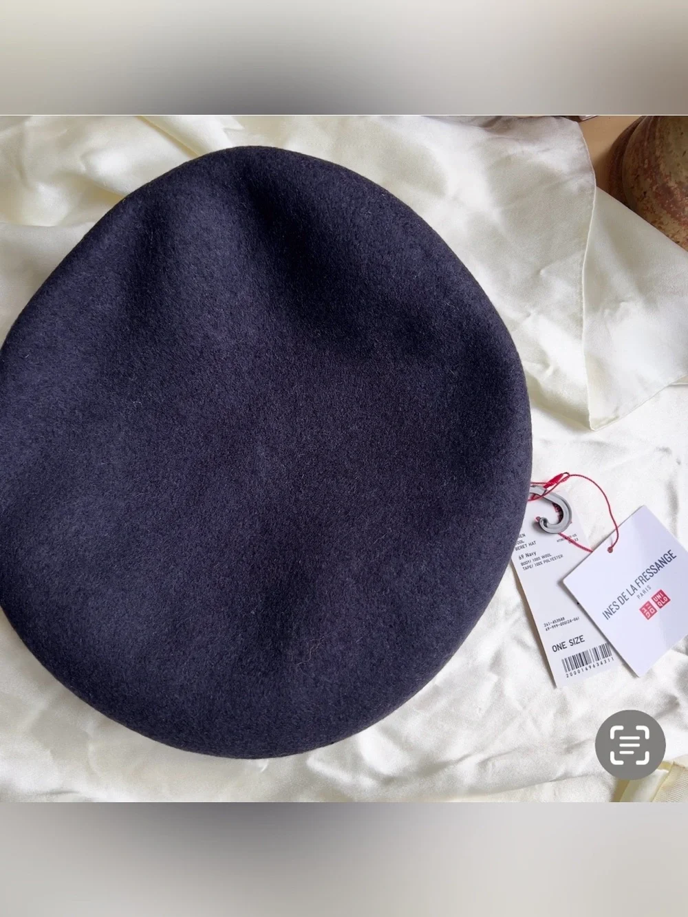 Uniqlo Ines Dela Fressange Paris Women’s Navy Blue 100% Wool Benet Hat One Size